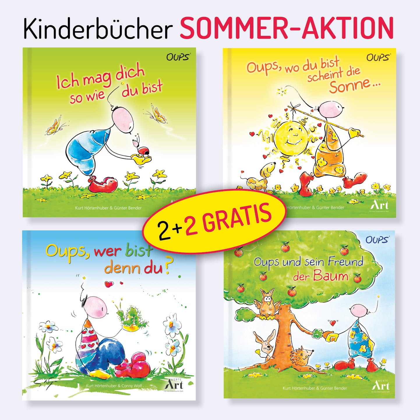 2+2 OUPS Kinderbücher – 4 Bücher, nur 2 bezahlen