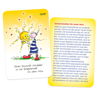 OUPS Karten - Sonnenstrahlen für dein Herz - Oups