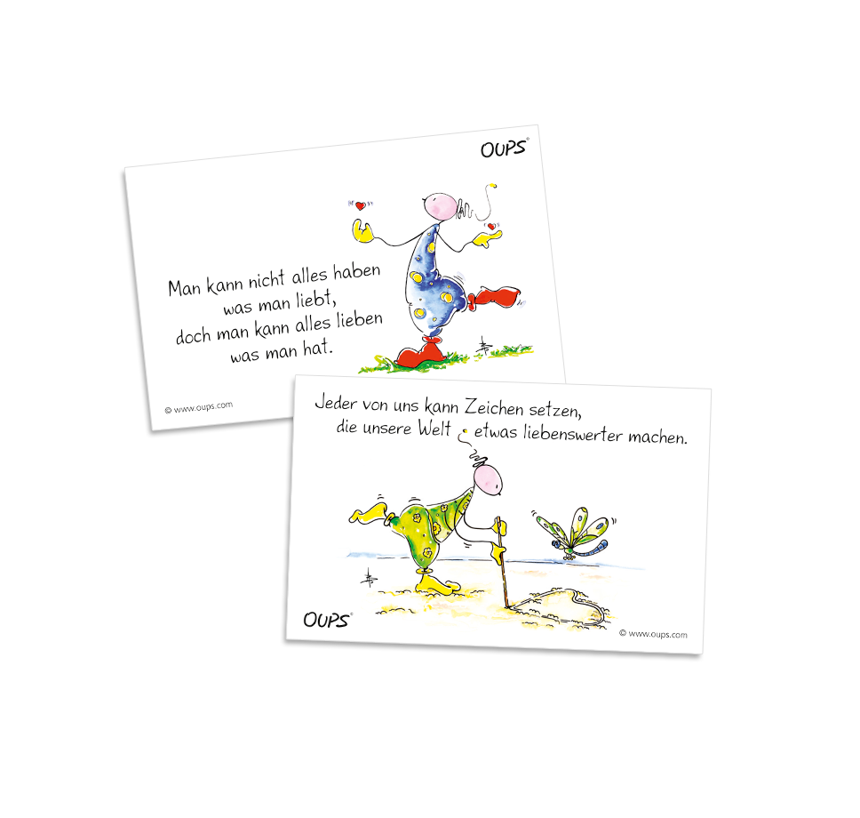 OUPS Kärtchenbox - Wohlfühlgedanken - Oups
