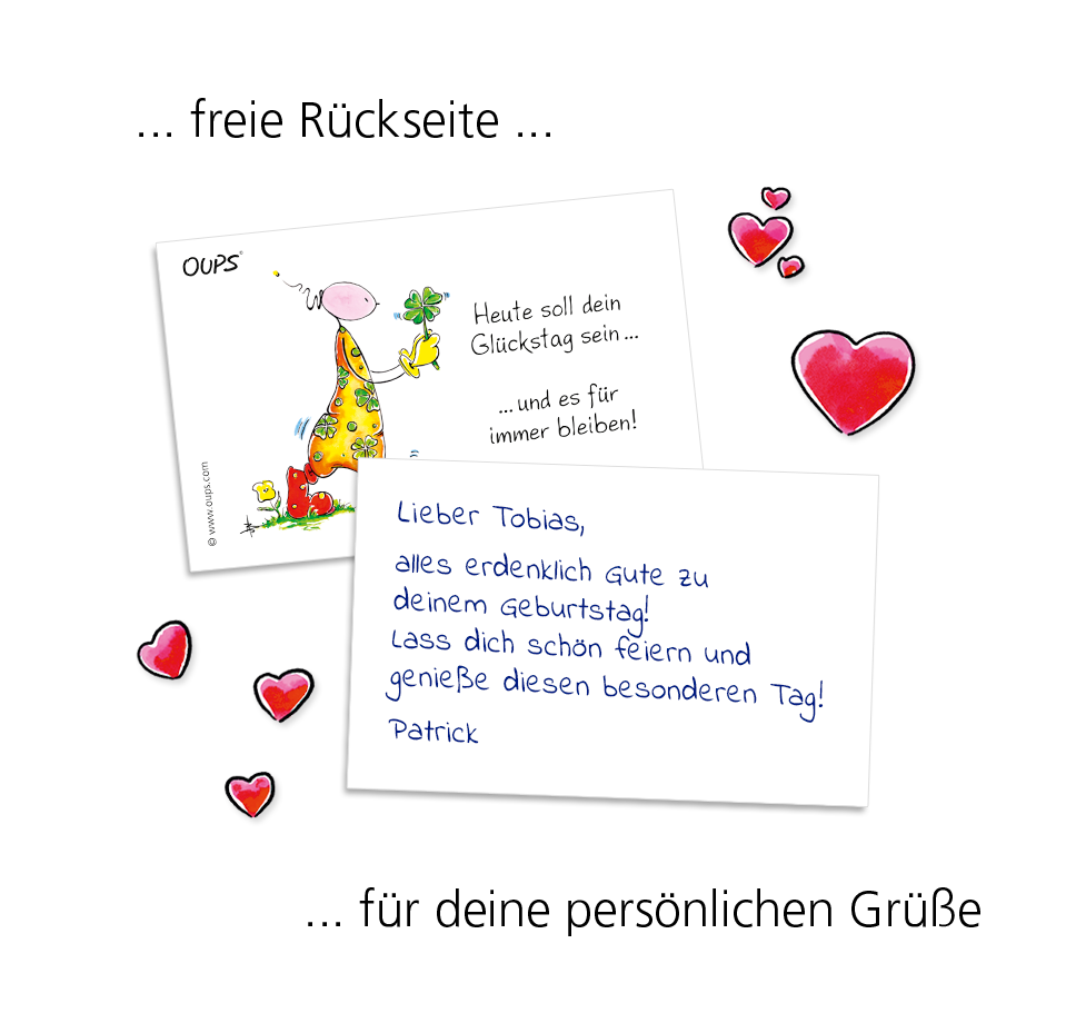 OUPS Kärtchenbox - Glückwünsche - Oups