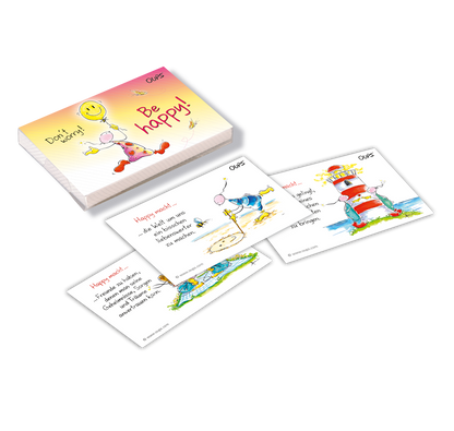 OUPS Kärtchenbox - Don´t worry - Be happy! - Oups