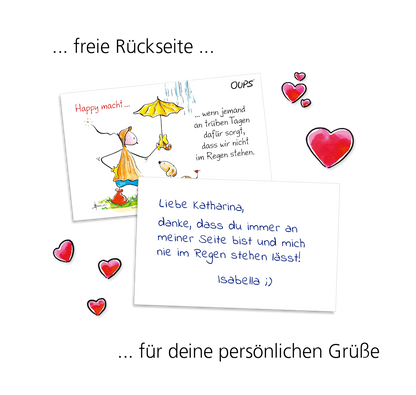 OUPS Kärtchenbox - Don´t worry - Be happy! - Oups