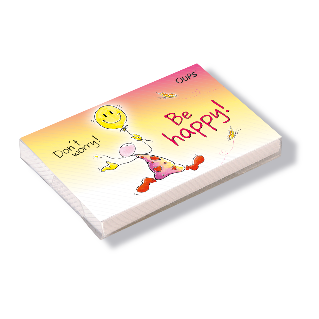 OUPS Kärtchenbox - Don´t worry - Be happy! - Oups