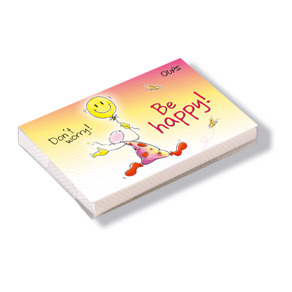 OUPS Kärtchenbox - Don´t worry - Be happy! - Oups