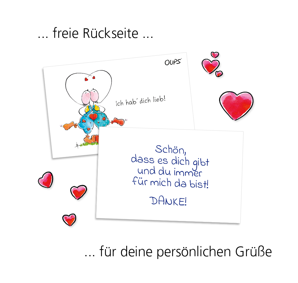 Oups Kärtchenbox - Ich hab dich lieb Kärtchen - Oups
