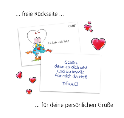 Oups Kärtchenbox - Ich hab dich lieb Kärtchen - Oups