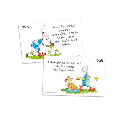 Oups Kärtchenbox - Lebensfreude Kärtchen - Oups
