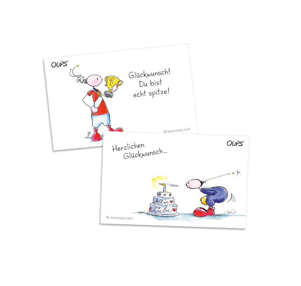 Oups Kärtchenbox - Glückwunsch-Kärtchen - Oups