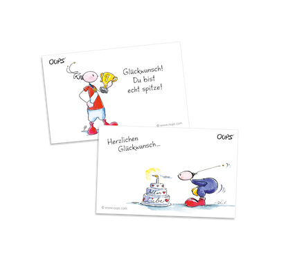 Oups Kärtchenbox - Glückwunsch-Kärtchen - Oups