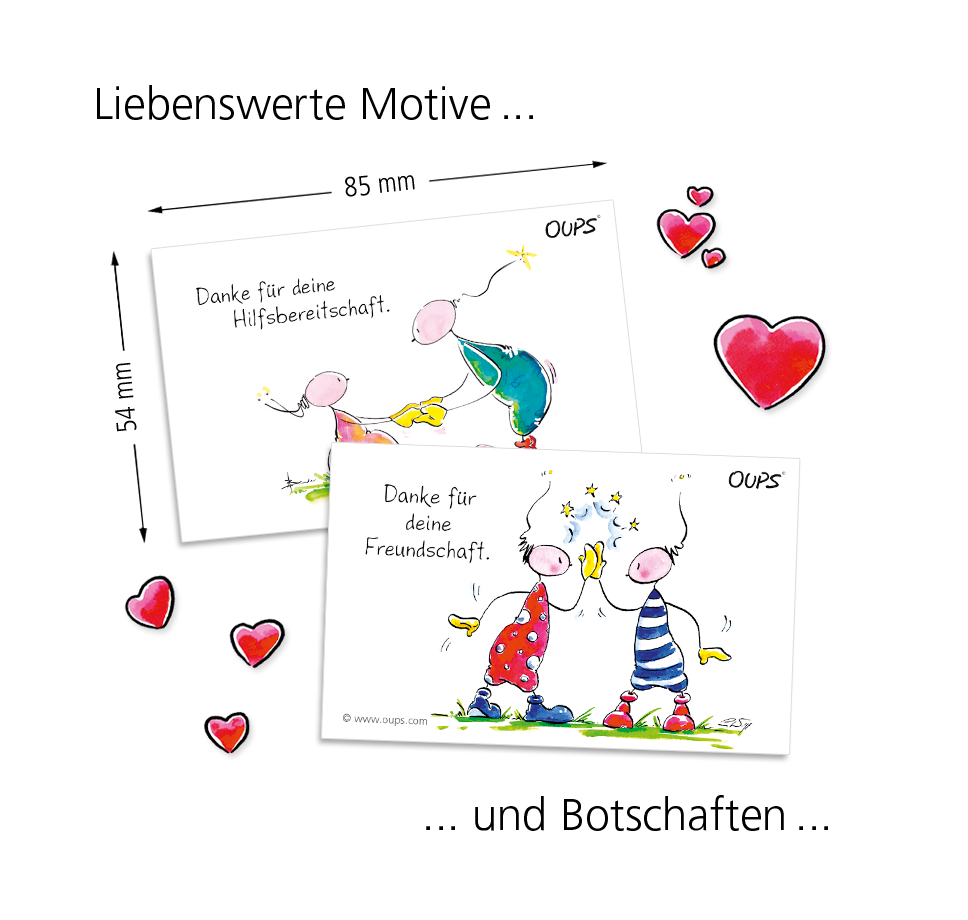 Oups Kärtchenbox - Danke für... Kärtchen - Oups