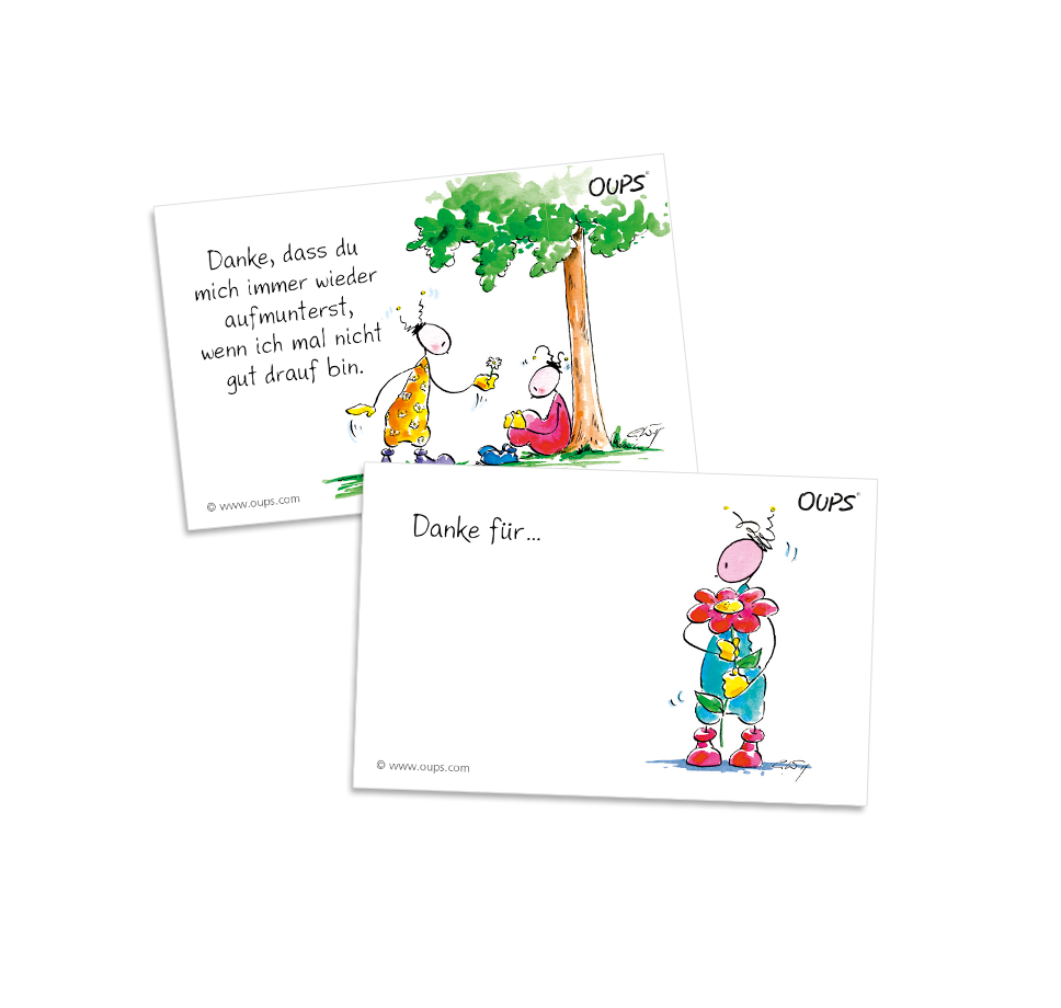 Oups Kärtchenbox - Danke für... Kärtchen - Oups