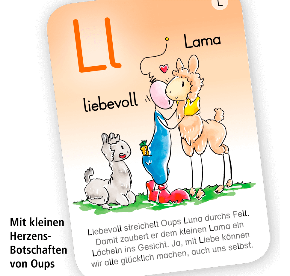 OUPS Buchstabenkarten - Buchstaben lernen mit Oups - Oups