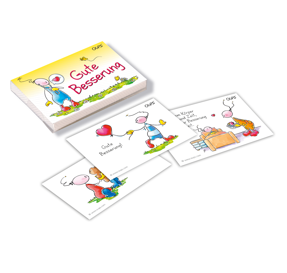 OUPS Kärtchenbox - Gute Besserung - Oups