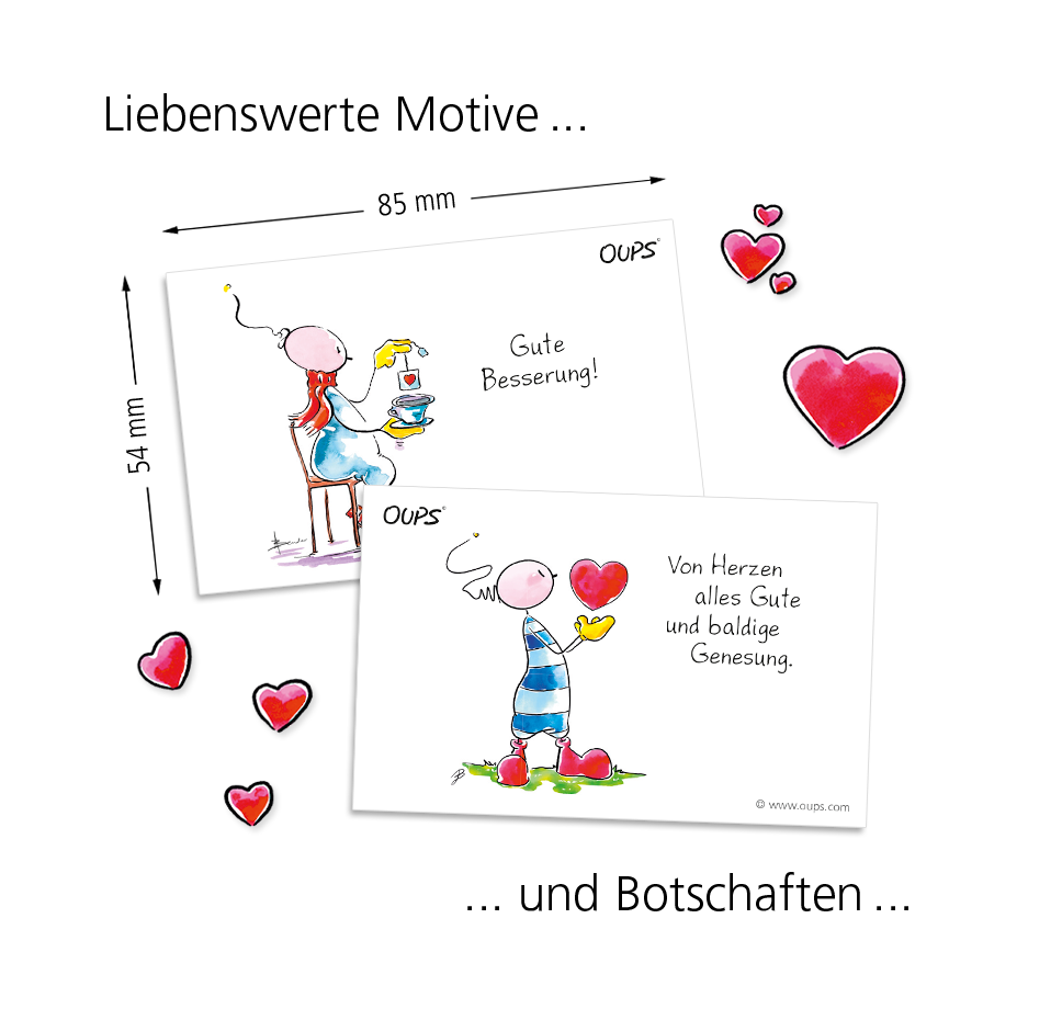 OUPS Kärtchenbox - Gute Besserung - Oups
