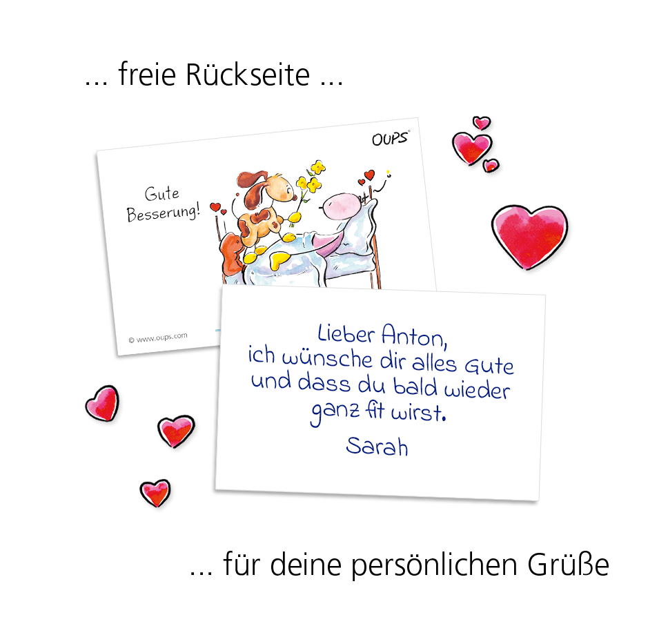 OUPS Kärtchenbox - Gute Besserung - Oups