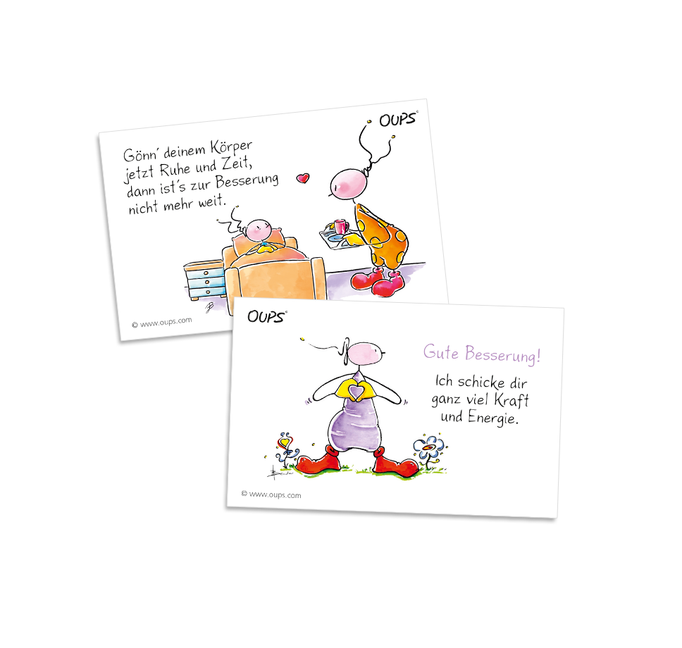 OUPS Kärtchenbox - Gute Besserung - Oups