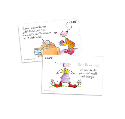 OUPS Kärtchenbox - Gute Besserung - Oups