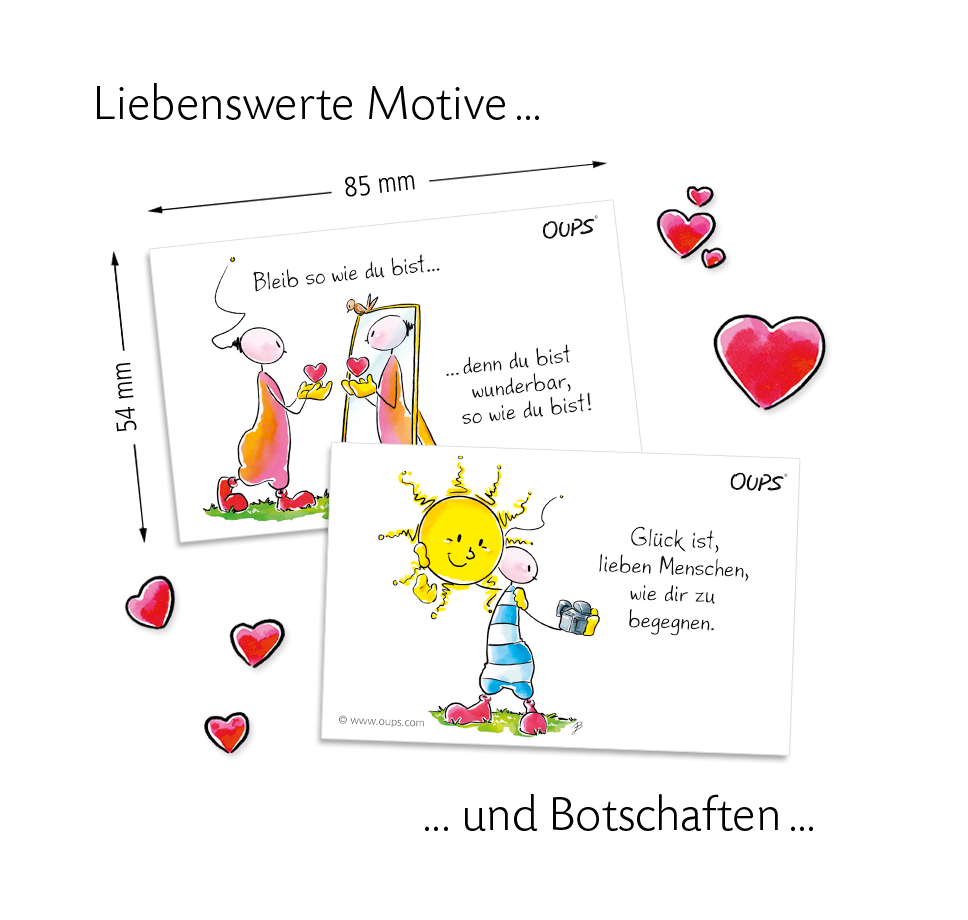 Oups Kärtchenbox - Für liebe Menschen - Oups