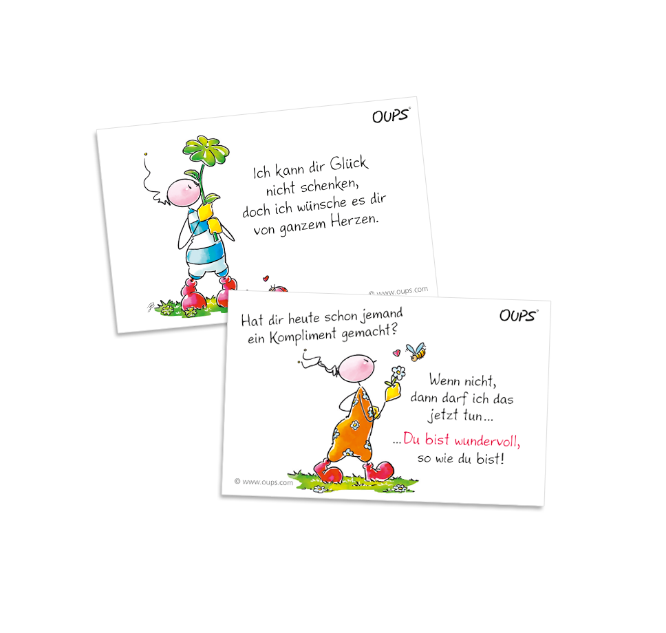 Oups Kärtchenbox - Für liebe Menschen - Oups