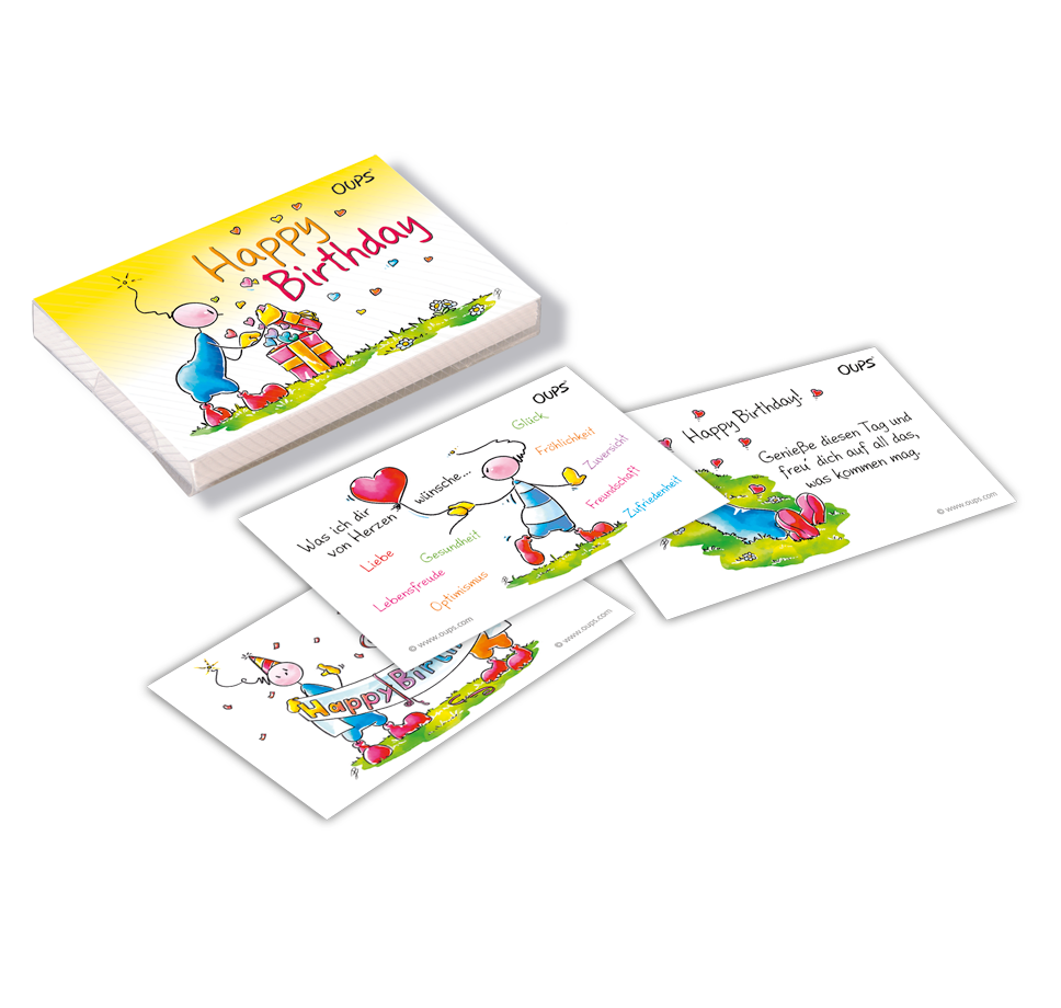 Oups Kärtchenbox - Happy Birthday - Oups