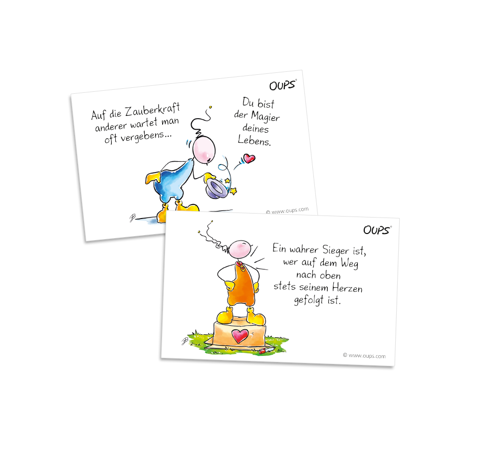 Oups Kärtchenbox - Mit Freude zum Ziel - Oups