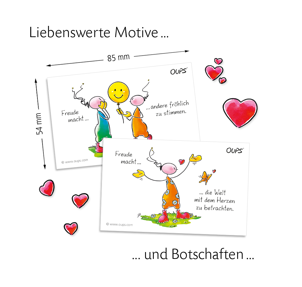 Oups Kärtchenbox - Freude fürs Herz - Oups