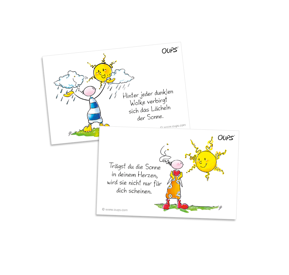 Oups Kärtchenbox - Sonnige Gedanken - Oups