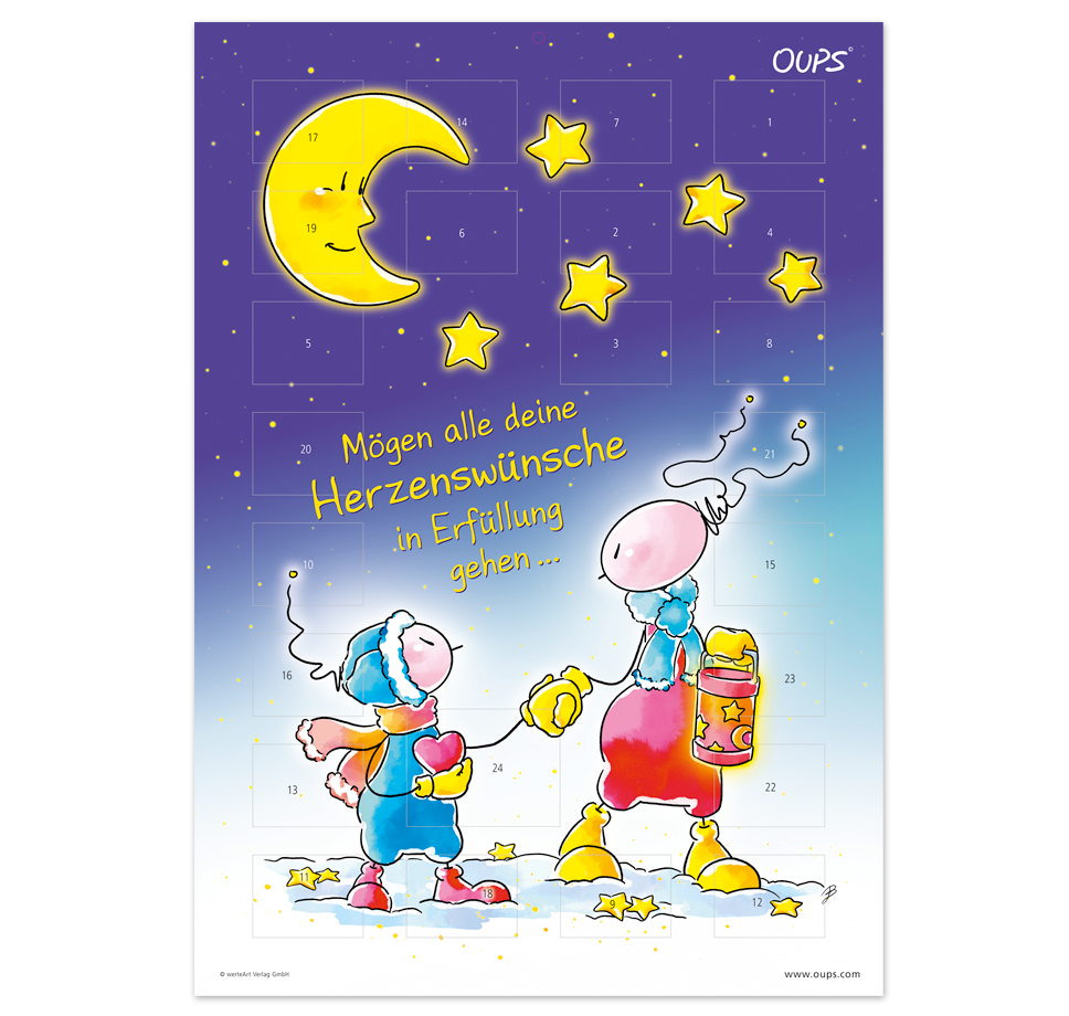 Oups Adventkalender - zum Aufhängen - Oups