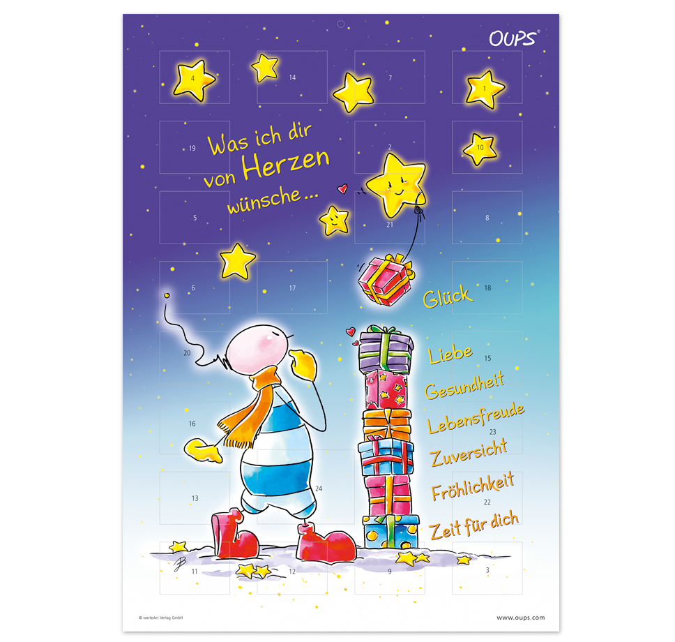 Oups Adventkalender - zum Aufhängen - Oups