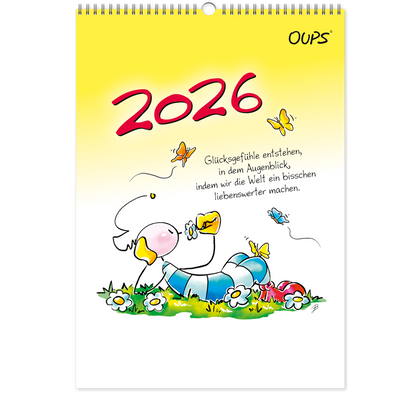 OUPS-Wandkalender 2026 - Mit liebenswerten Lebensweisheiten in Wort und Bild. - Oups