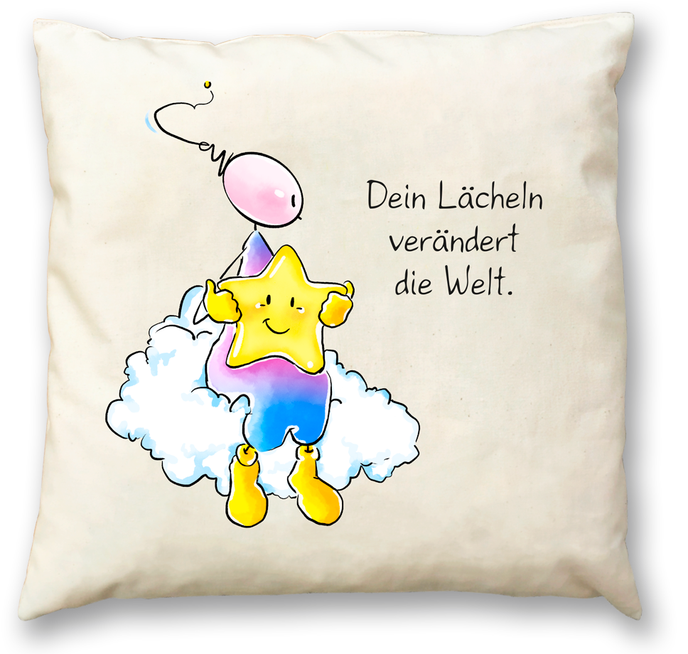 OUPS Zirbenkissen 30x30 - Dein Lächeln verändert die Welt