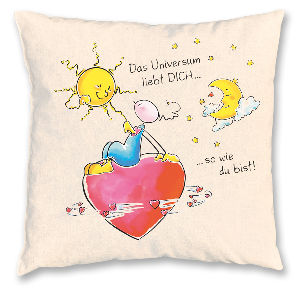 Oups Zirbenkissen (30x30) - Das Universum liebt DICH… … so wie du bist!