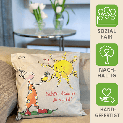 OUPS Zirbenkissen 30x30 - Schön, dass es dich gibt!
