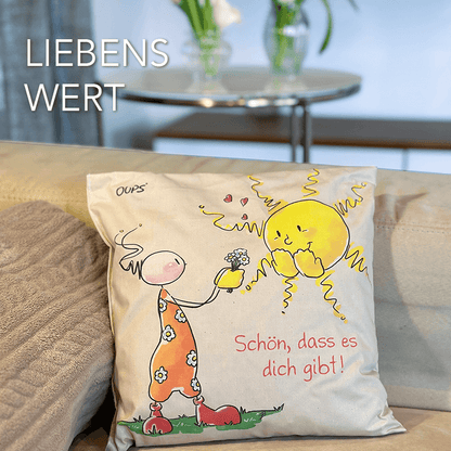 OUPS Zirbenkissen 30x30 - Schön, dass es dich gibt!