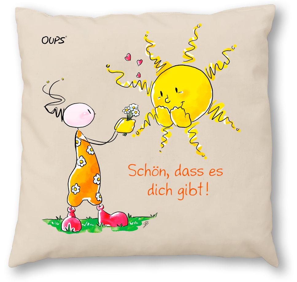 OUPS Zirbenkissen 30x30 - Schön, dass es dich gibt!