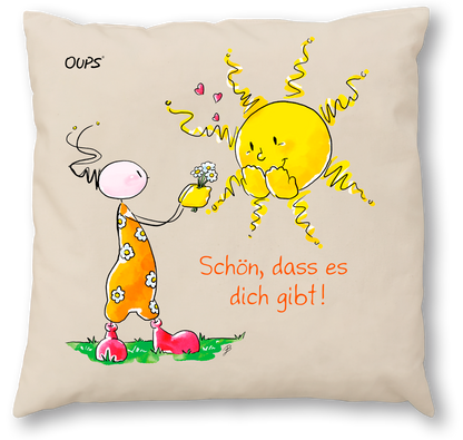 OUPS Zirbenkissen 30x30 - Schön, dass es dich gibt!