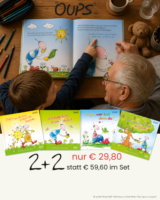 2+2 OUPS Kinderbücher – 4 Bücher, nur 2 bezahlen