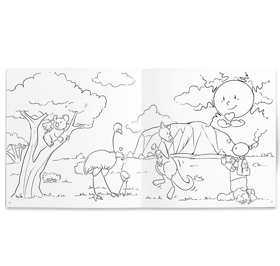 Oups Malbuch - Reise in die Welt der Tiere - Oups