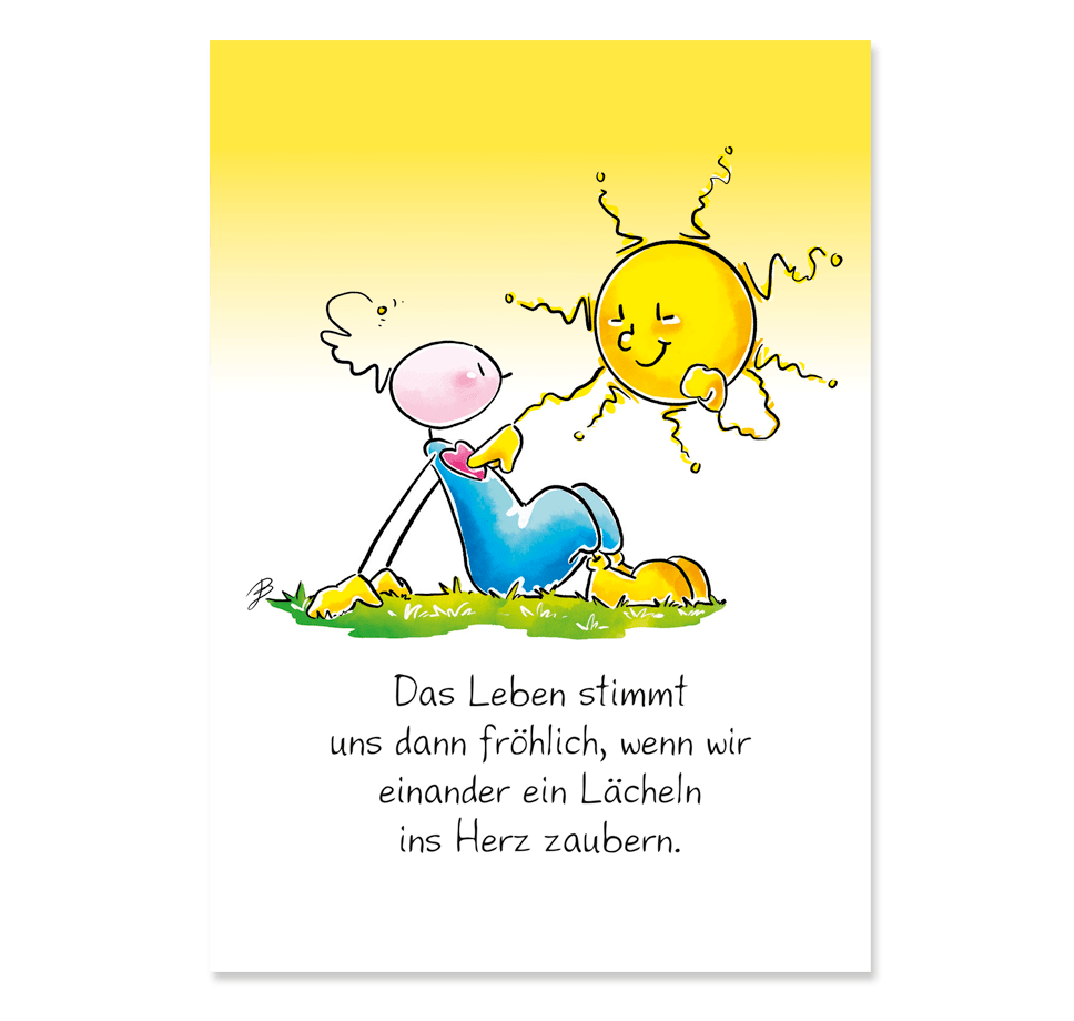 Oups Postkarte - Das Leben stimmt uns dann fröhlich, wenn... - Oups