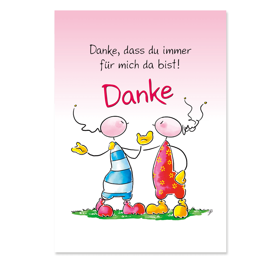 Oups Postkarte - Danke, dass du immer für mich da bist! Danke - Oups