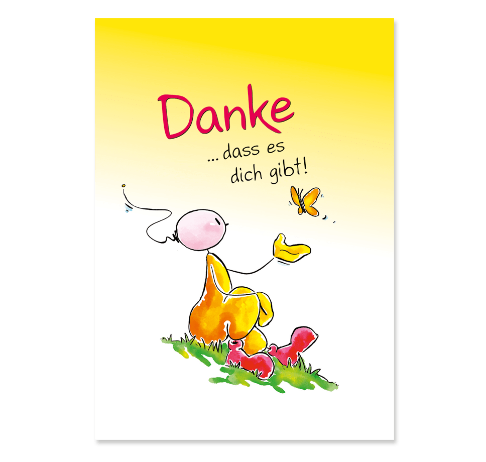 Oups Postkarte - Danke …dass es dich gibt! - Oups