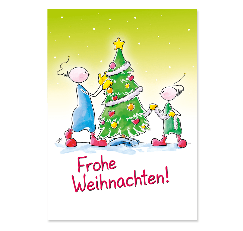 Oups Postkarte Weihnachten - Frohe Weihnachten! - Oups