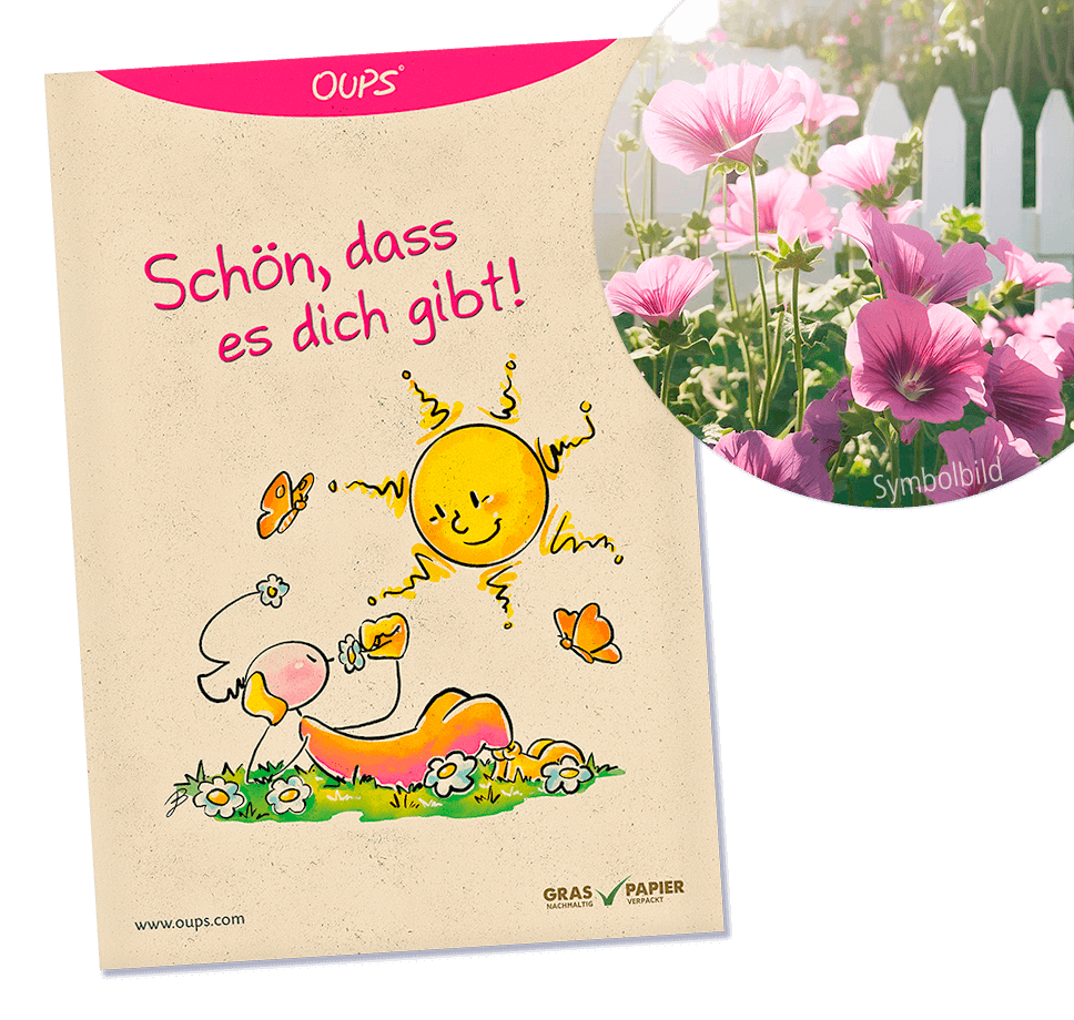 Oups Samenpackung - BIO Wilde Malve - Schön, dass es dich gibt! - Oups