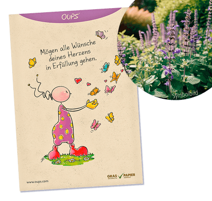 Oups Samenpackung - BIO Wiesensalbei - Mögen alle Wünsche deines Herzens in Erfüllung gehen - Oups