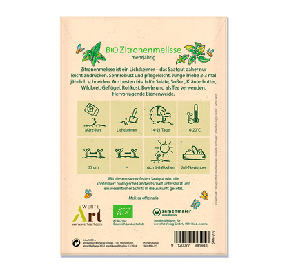 Oups Samenpackung - BIO Zitronenmelisse - Danke