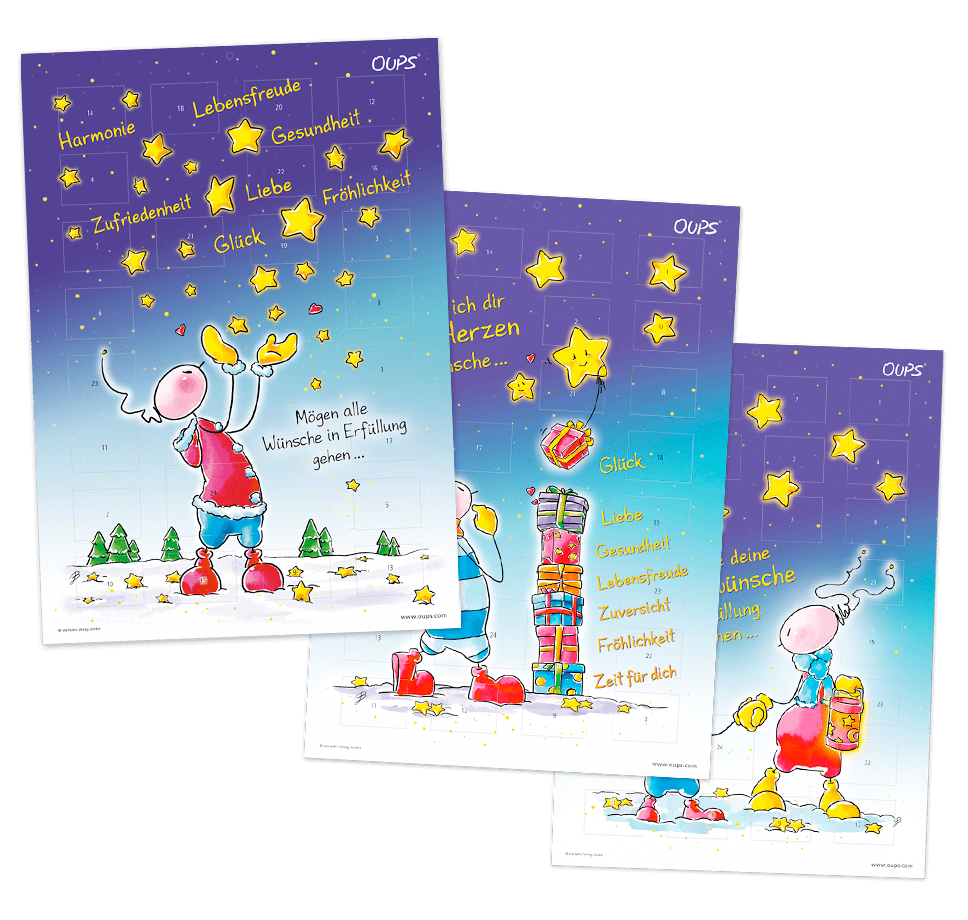 Oups Adventkalender 3er-Set – Freude zum Teilen