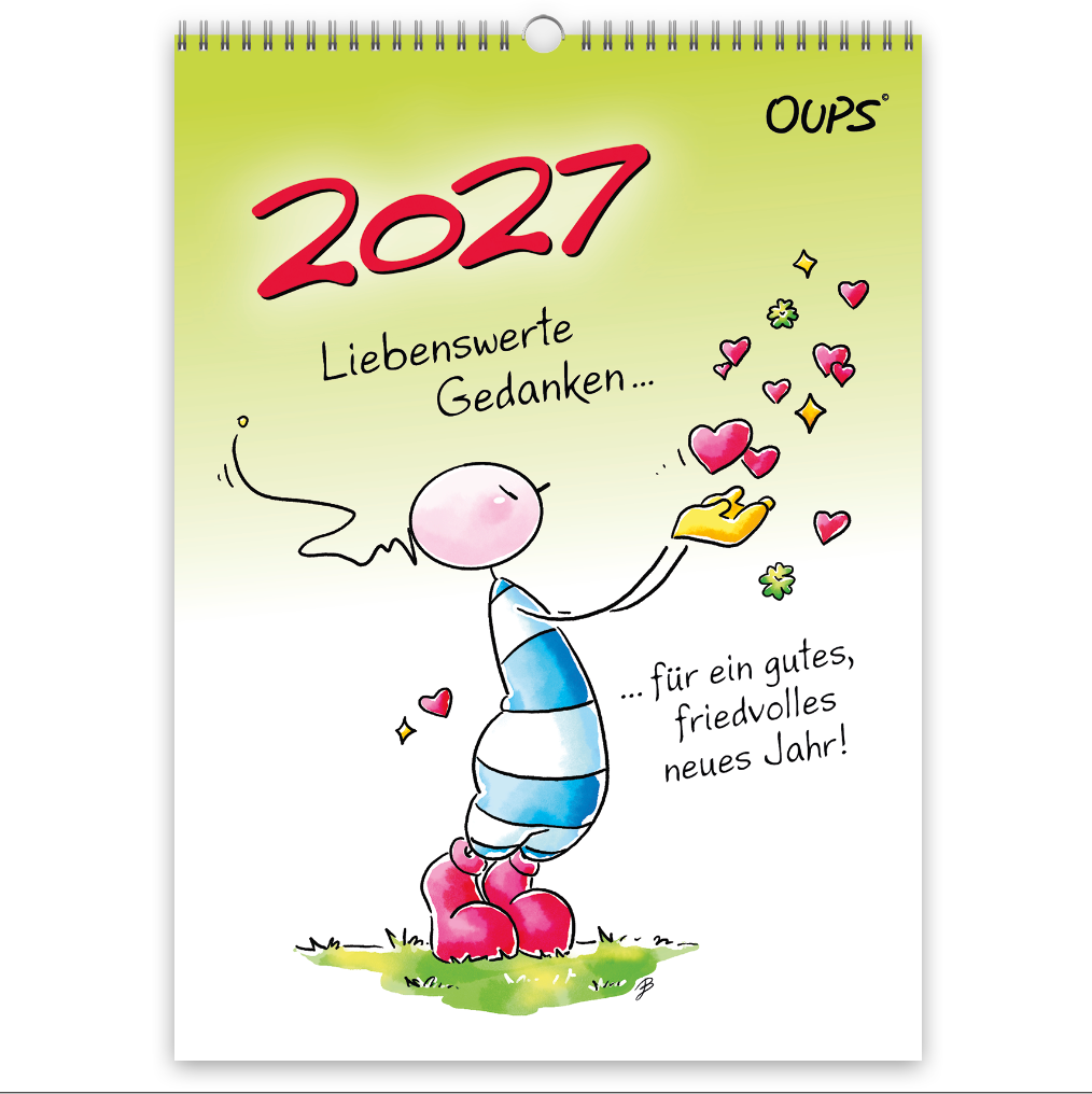 Oups-Wandkalender 2027 – Mit Freude und Zuversicht durchs neue Jahr
