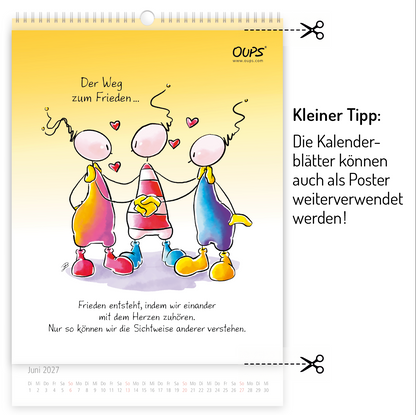 Oups-Wandkalender 2027 – Mit Freude und Zuversicht durchs neue Jahr